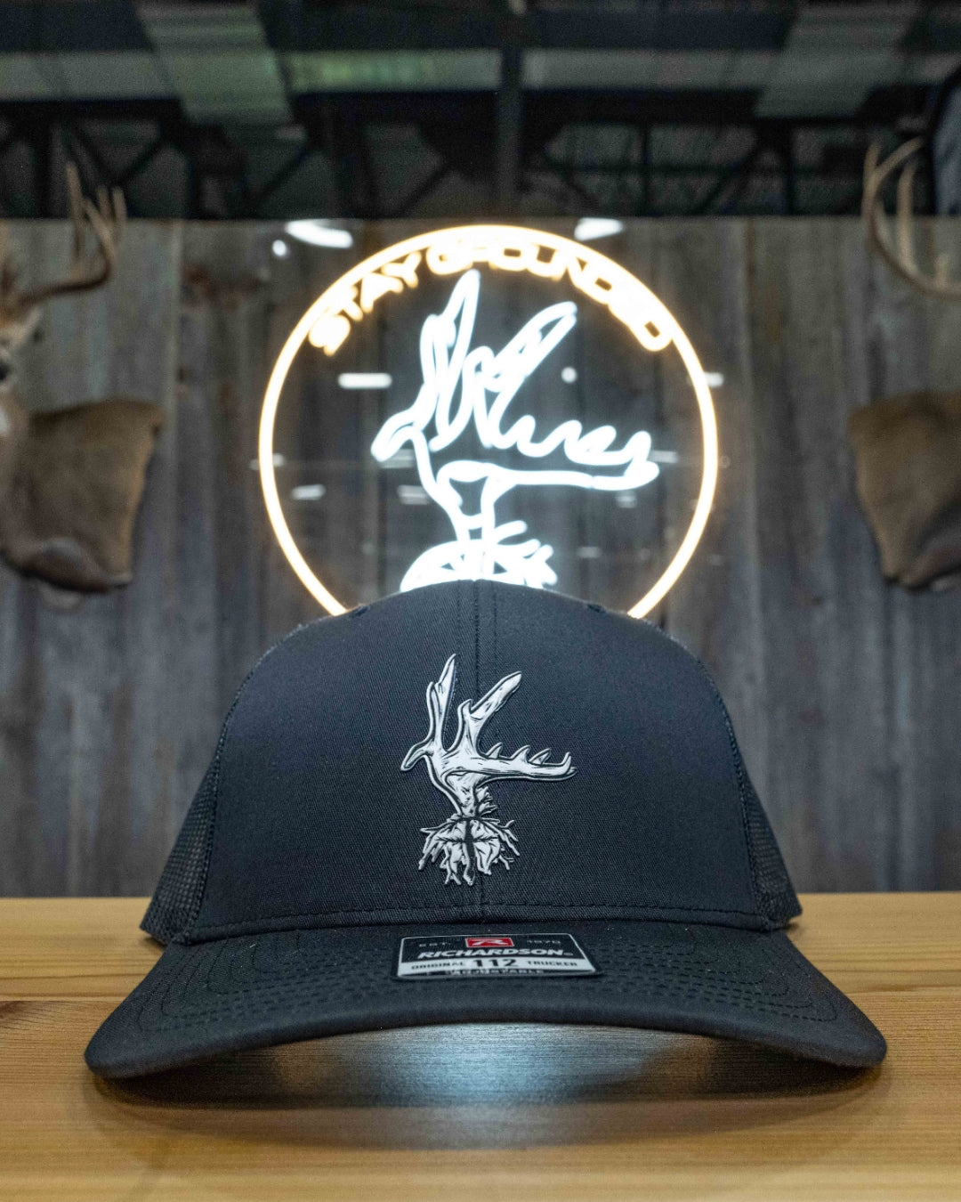 Solid Black – White Silhouette Hat