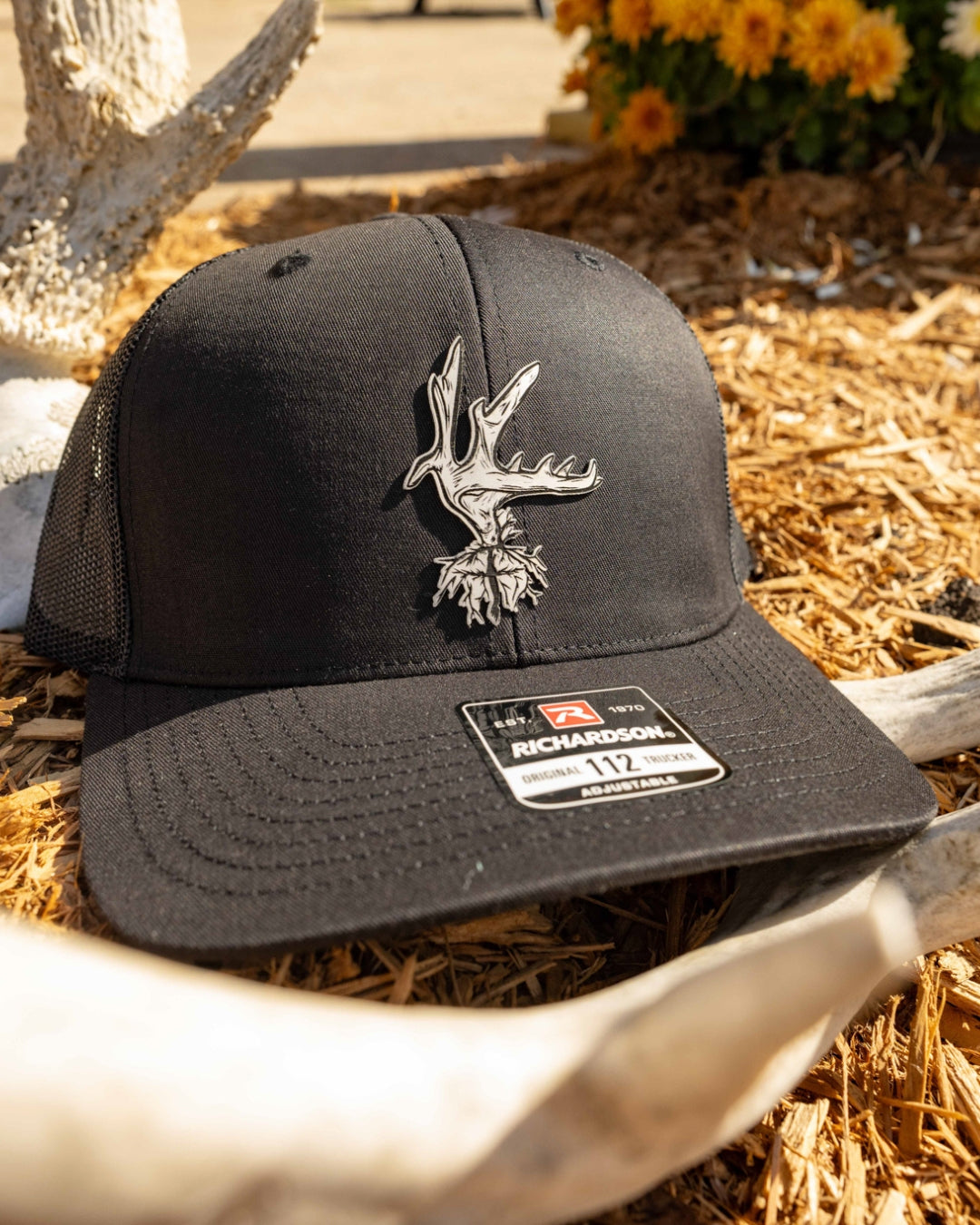 Solid Black – White Silhouette Hat