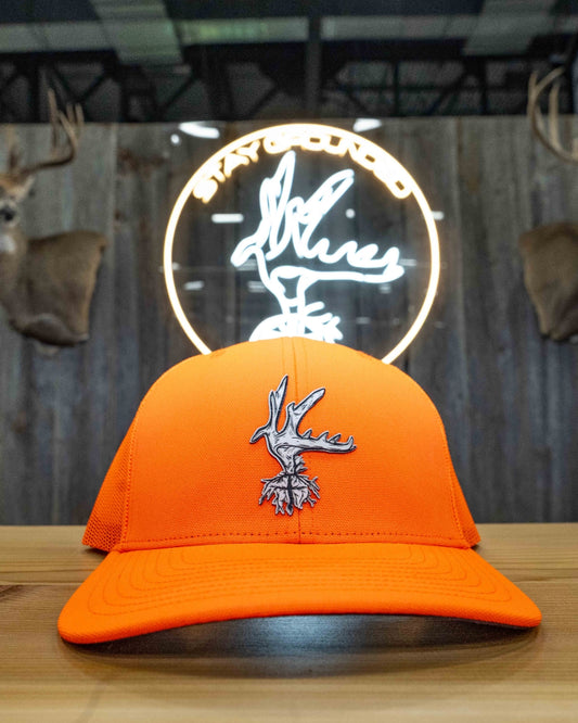 Blaze Orange – White Silhouette Hat