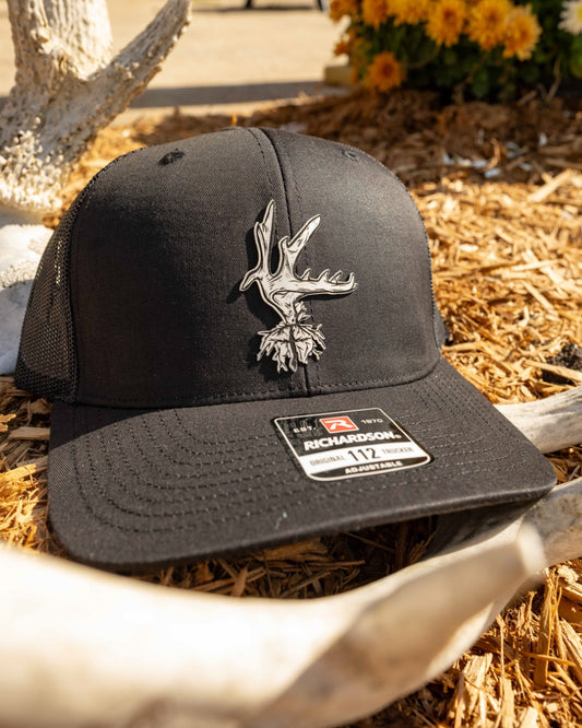 Solid Black – White Silhouette Hat