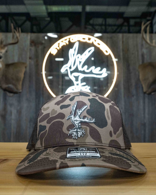 Brown Camo – White Silhouette Hat